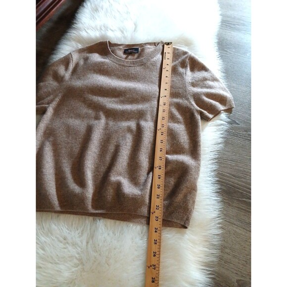 QUINCE Women's Size XL 100% Mongolian Cashmere Short Sleeve Crew Neck Sweater - Picture 8 of 9